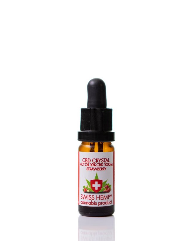 10% CBD OLEJ Jahoda SWISS HEMPY 10 ml Swisshempy-1000 mg