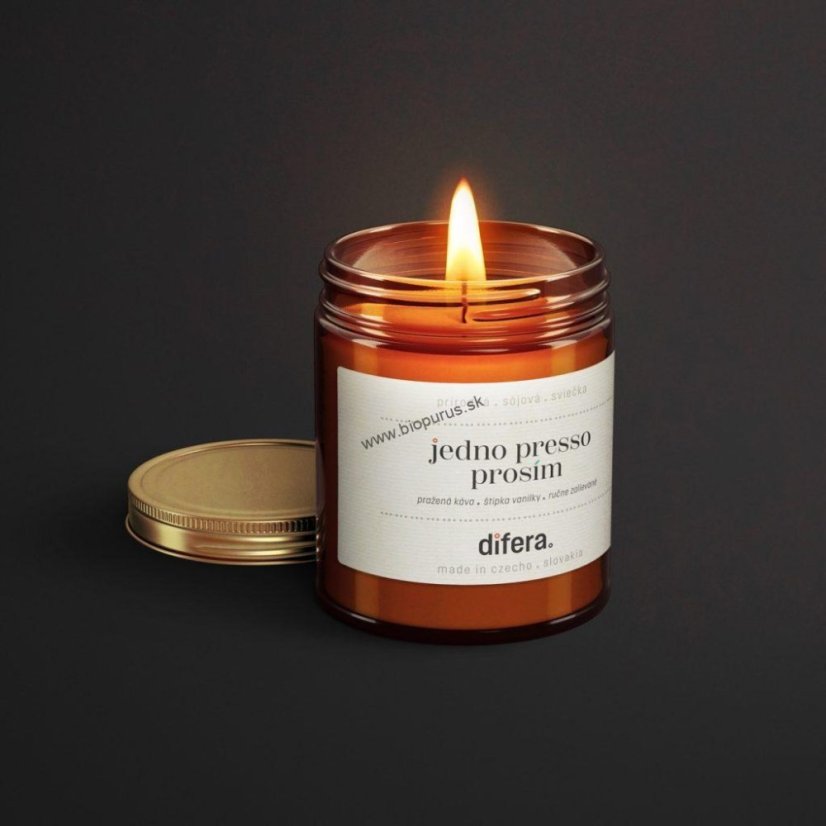 Sójová sviečka 180 ml,jedno presso prosím